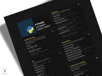 Python Programlama Dili Posteri - Veri Bilimi ve Web Geliştirme Referans Posteri