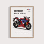Honda CBR 1000RR-R Fireblade SP 2021 Poster - Motor Posterleri No.5