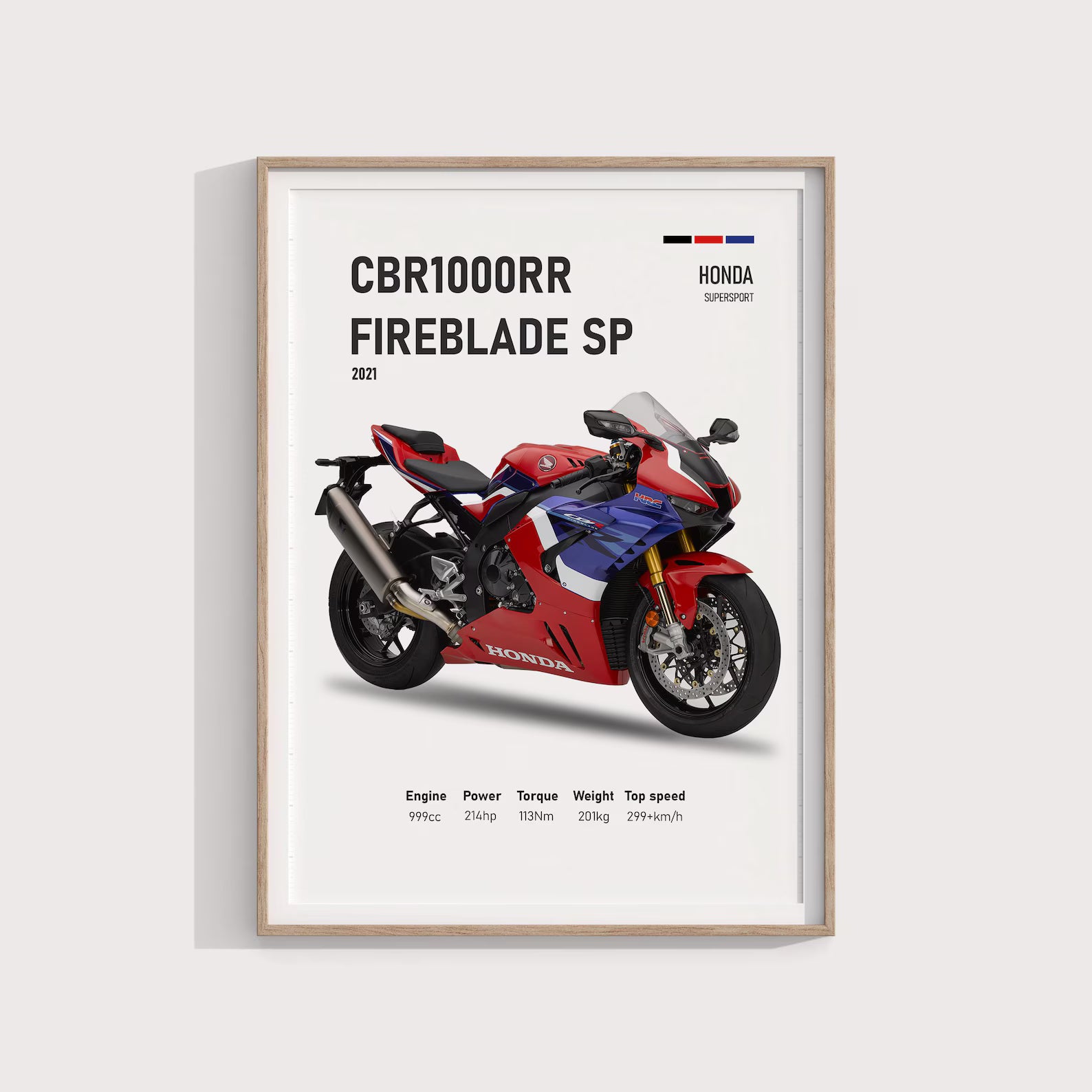 Honda CBR 1000RR-R Fireblade SP 2021 Poster - Motor Posterleri No.5