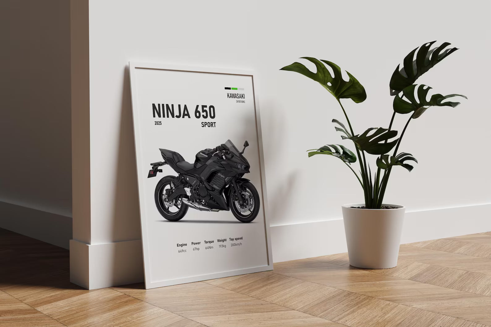2025 Kawasaki Ninja 650 Sport Poster - Motor Posterleri No.22