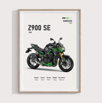2025 Kawasaki Z900 SE Poster - Motor Posterleri No.25