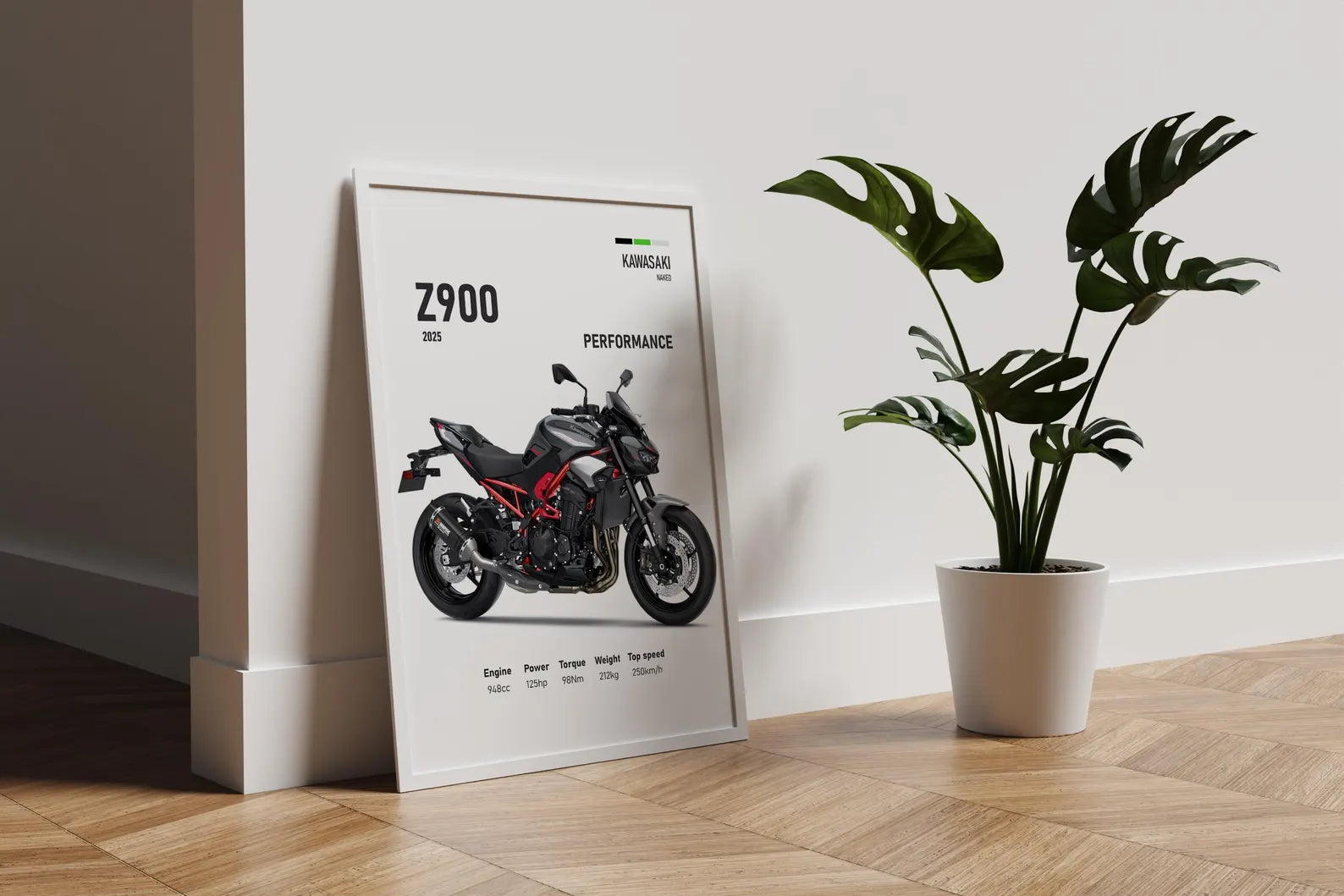2025 Kawasaki Z900 Poster - Motor Posterleri No.24