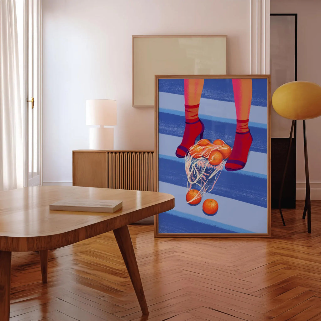 Portakal Meyvesi İllüstrasyon Posteri