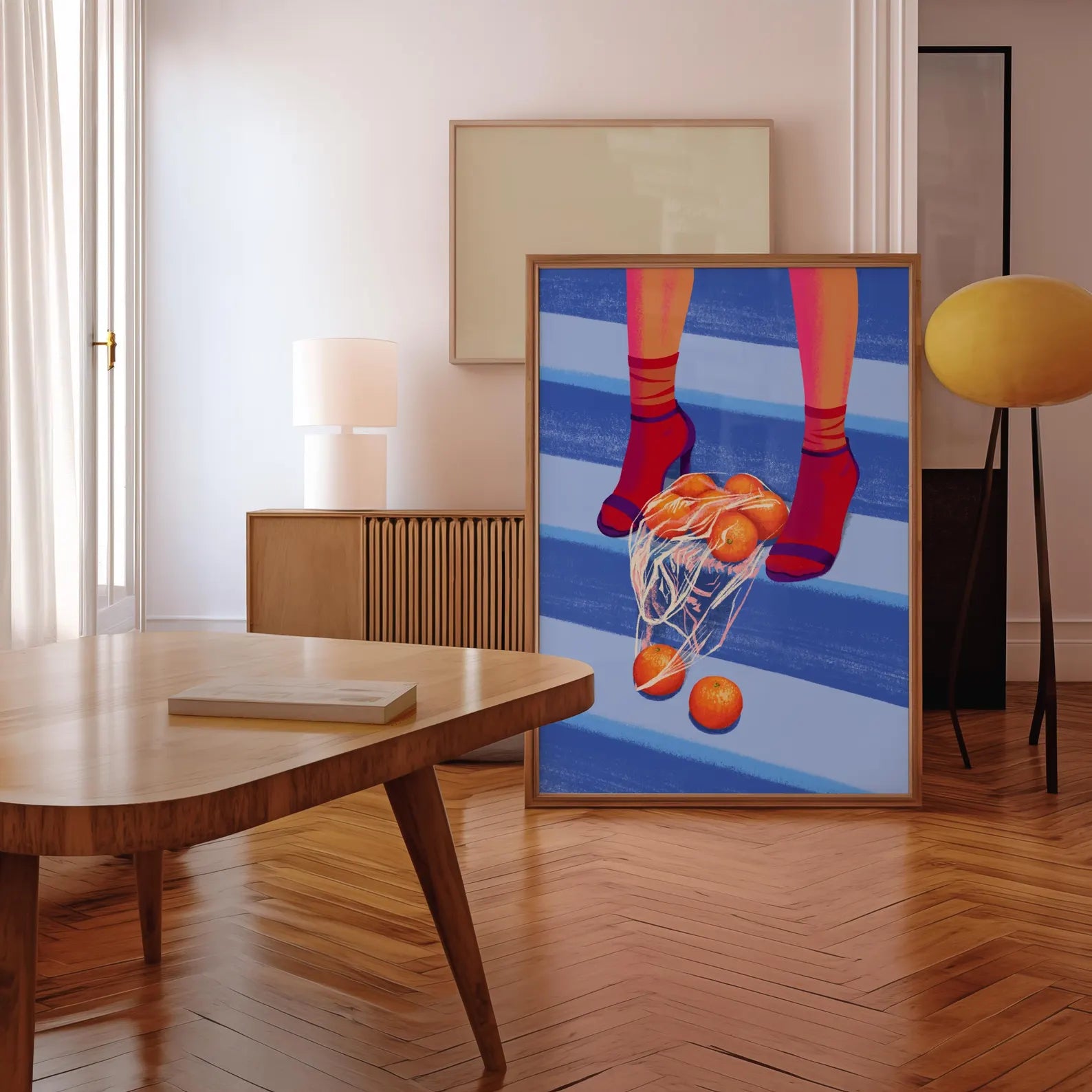 Portakal Meyvesi İllüstrasyon Posteri