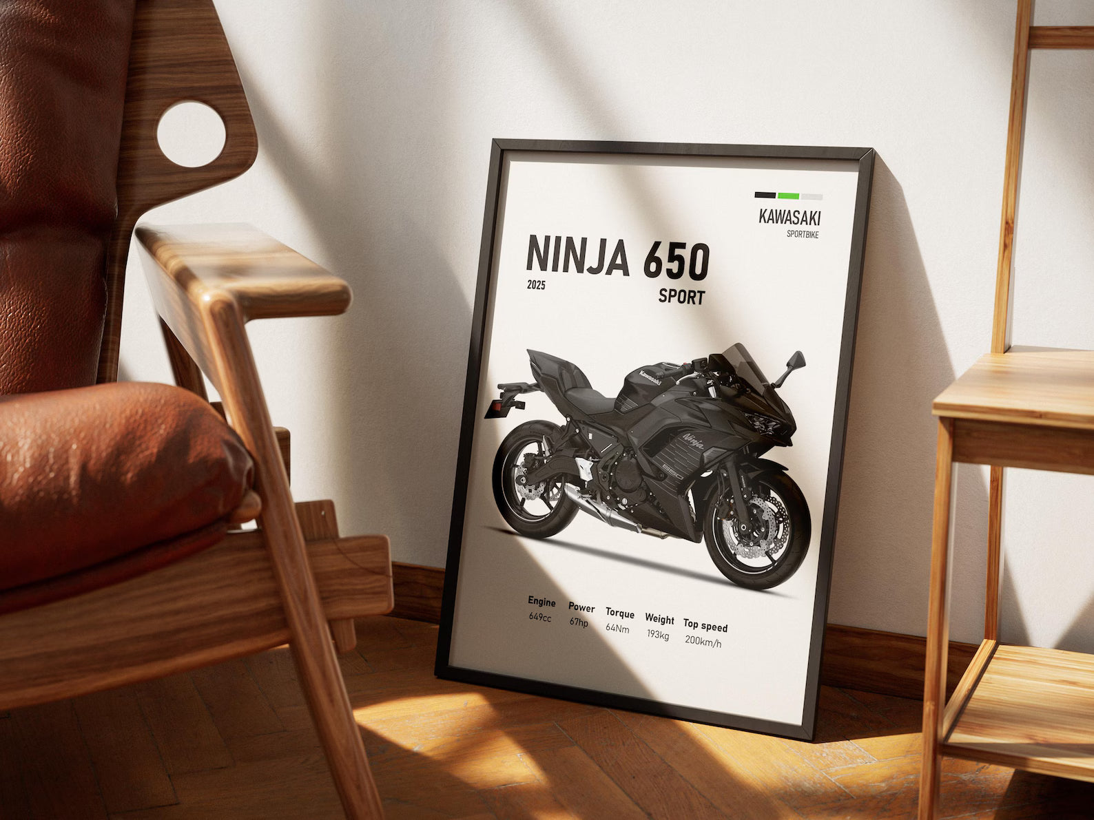 2025 Kawasaki Ninja 650 Sport Poster - Motor Posterleri No.22