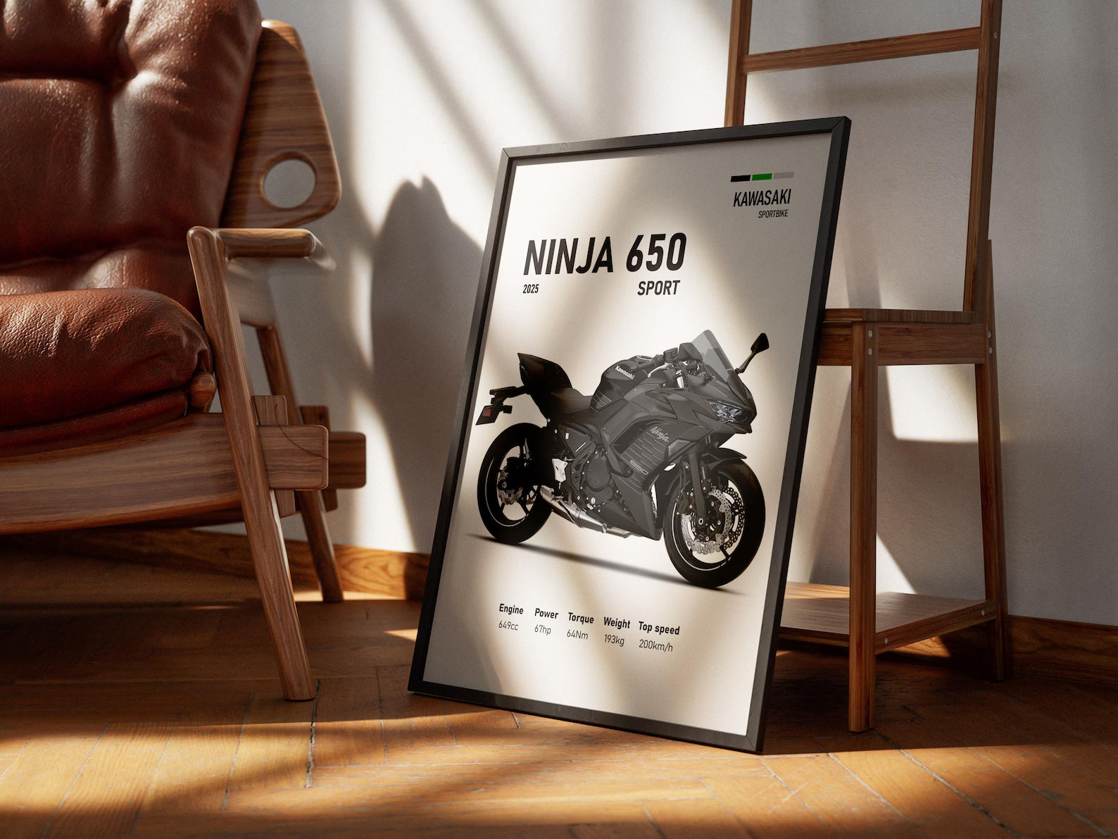 2025 Kawasaki Ninja 650 Sport Poster - Motor Posterleri No.22
