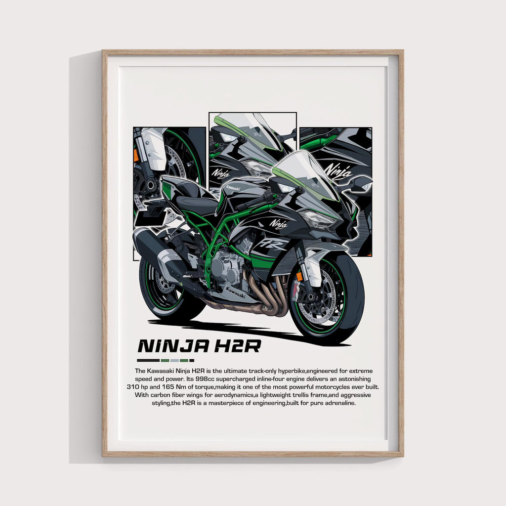 2025 Kawasaki Ninja H2R Poster - Motor Posterleri No.21