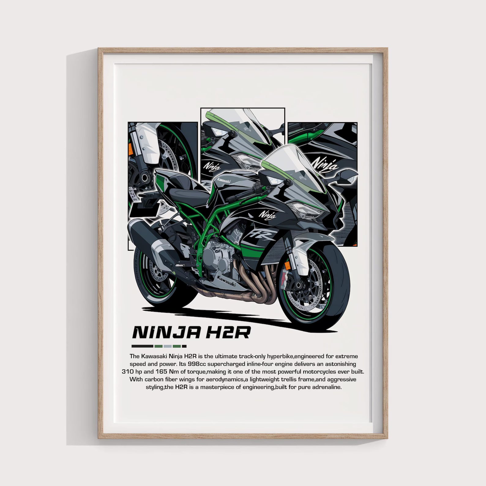2025 Kawasaki Ninja H2R Poster - Motor Posterleri No.21