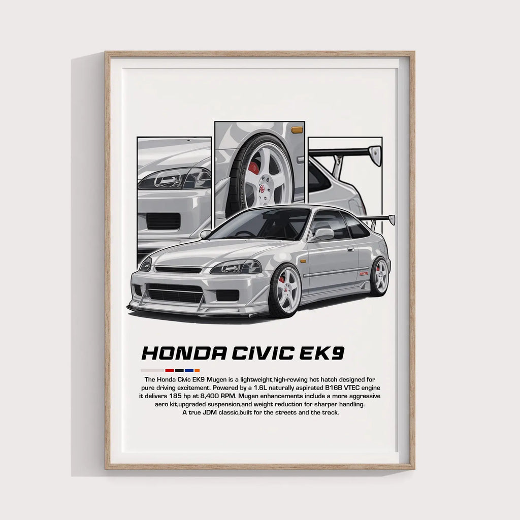Honda Civic EK9 Posteri - Araba Posterleri No.22