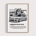 Honda Civic EK9 Posteri - Araba Posterleri No.22