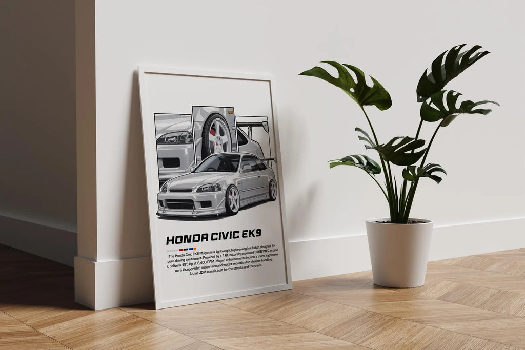 Honda Civic EK9 Posteri - Araba Posterleri No.22