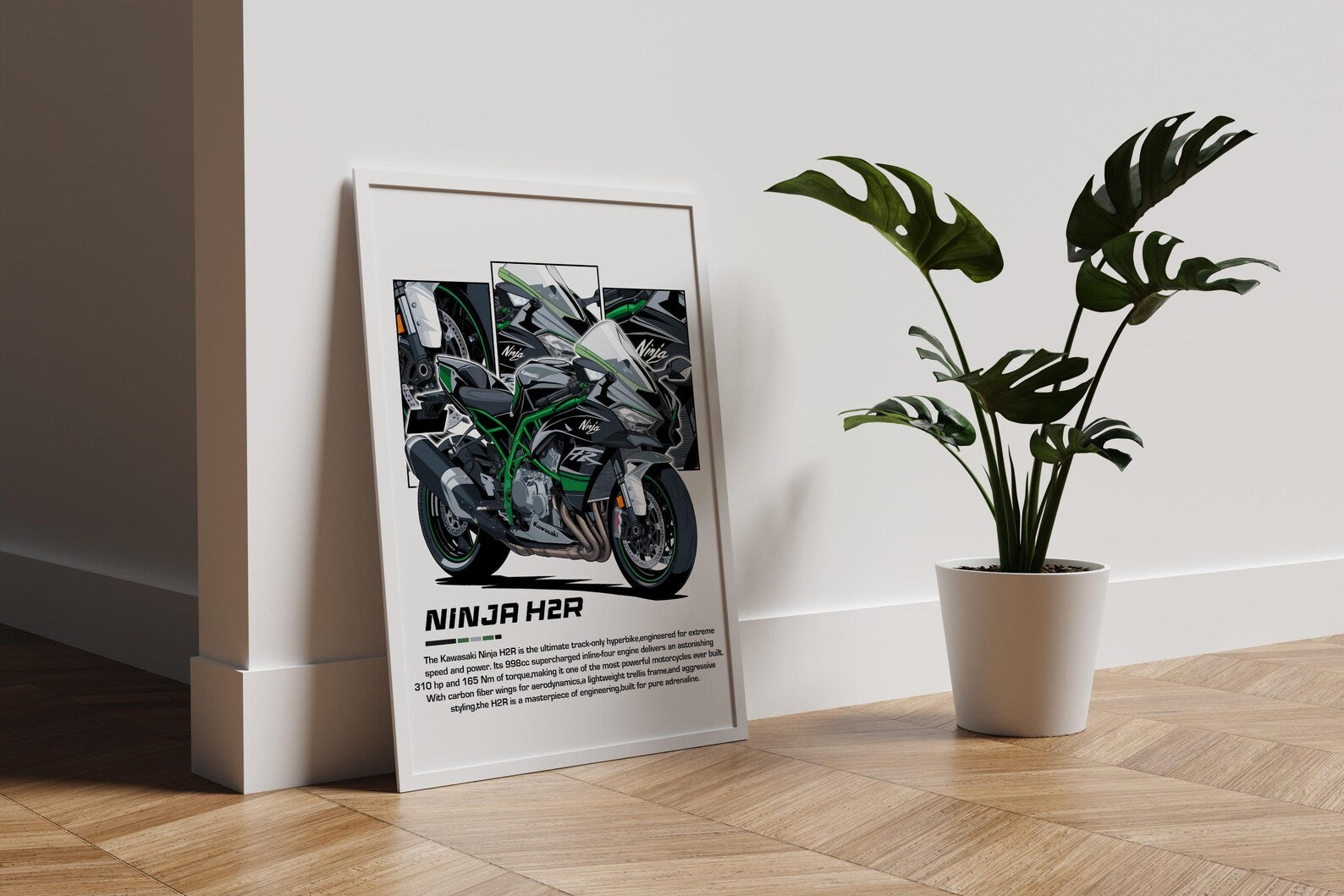 2025 Kawasaki Ninja H2R Poster - Motor Posterleri No.21