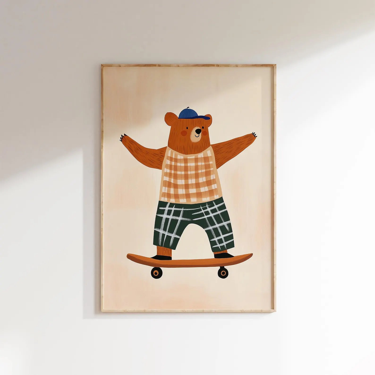Kaykaycı Ayıcık Posteri - Hayvan Temalı Posterler No.8