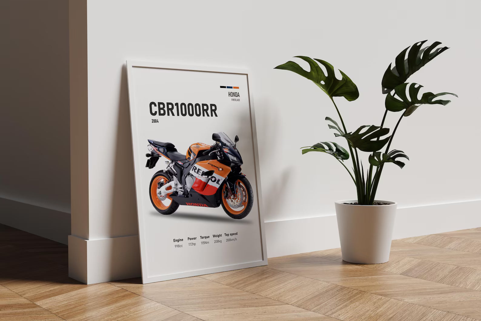 Honda CBR 1000RR Repsol 2004 Poster - Motor Posterleri No.7