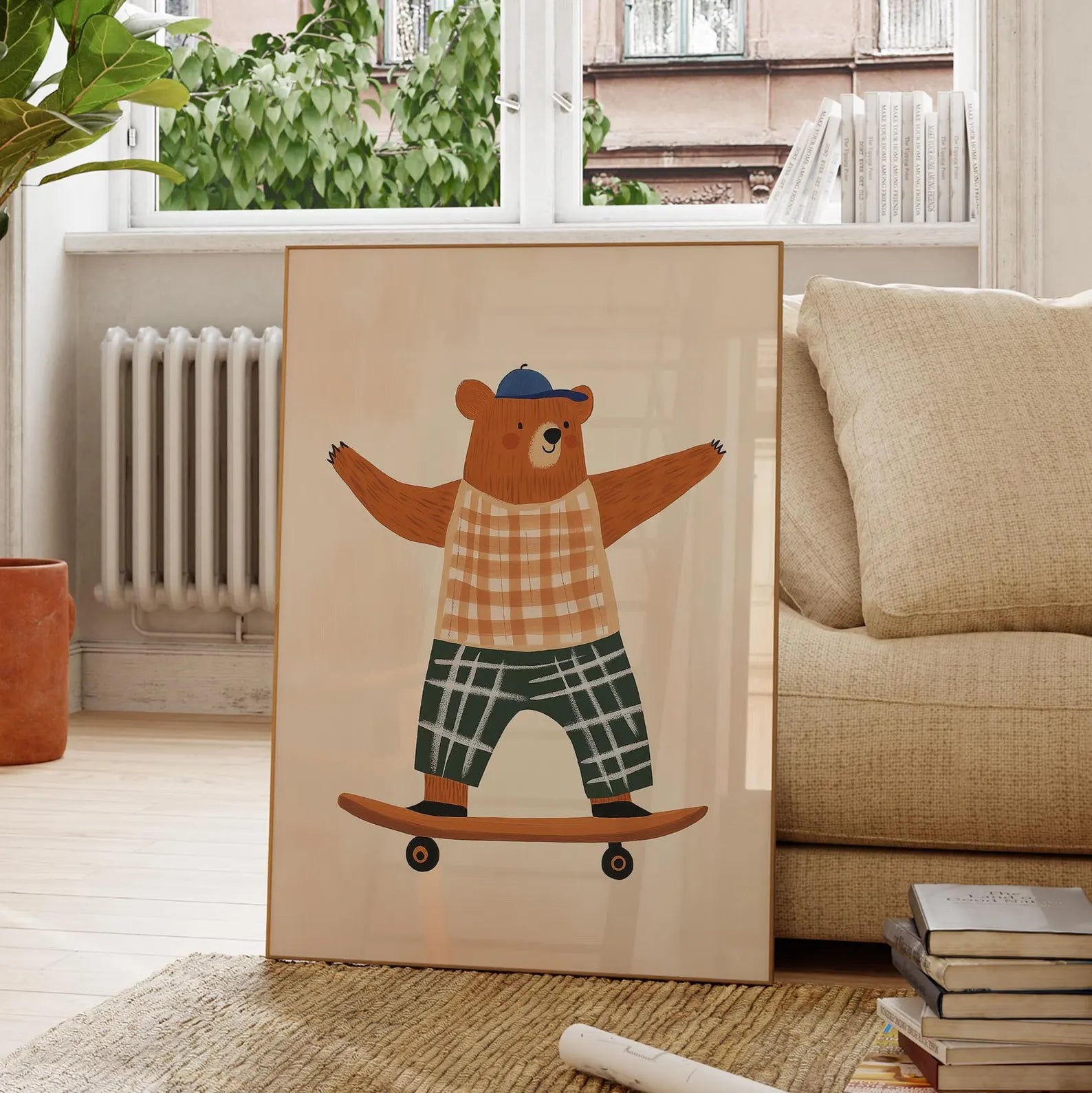 Kaykaycı Ayıcık Posteri - Hayvan Temalı Posterler No.8