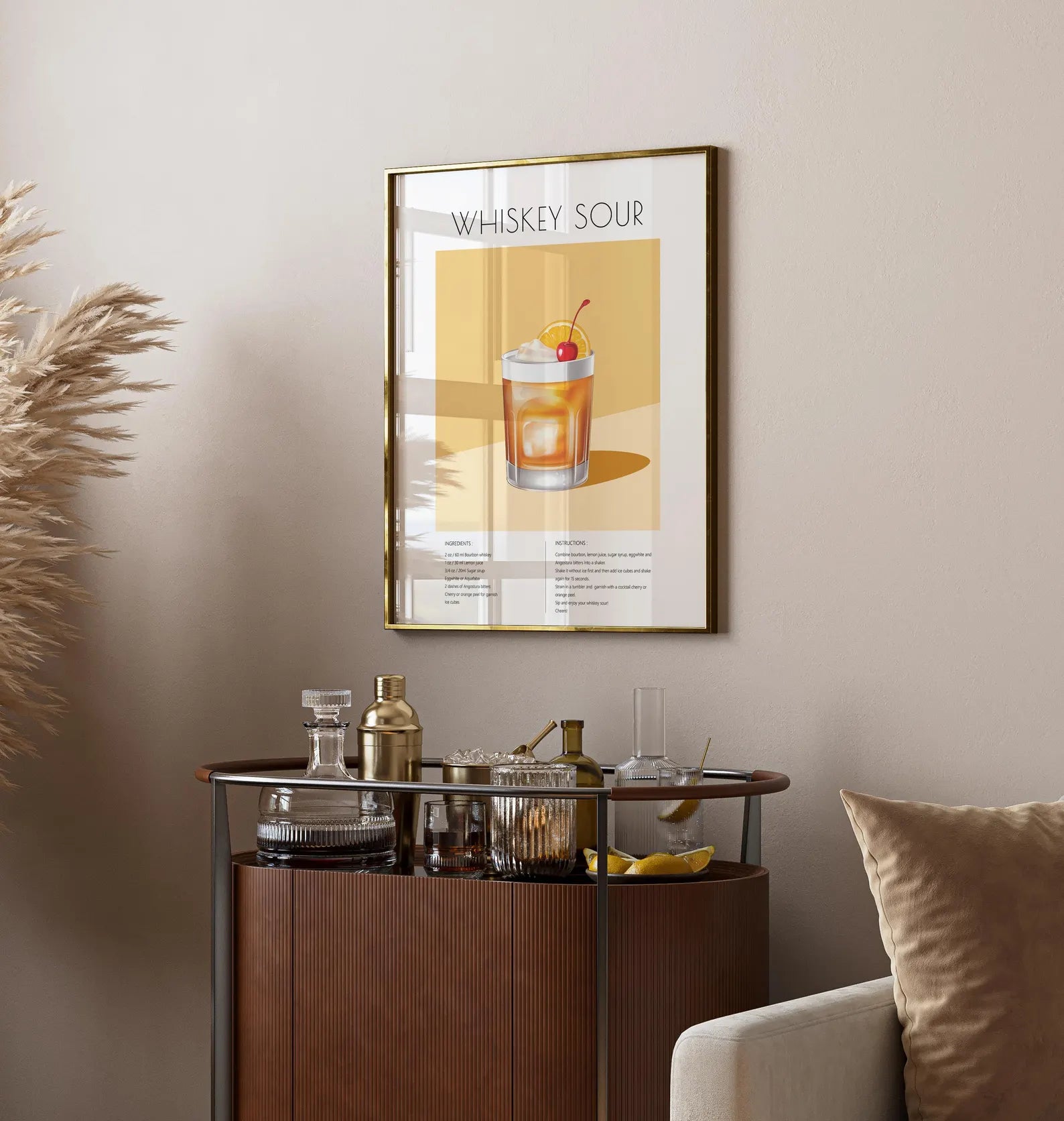 Whiskey Sour Kokteyl Tarifi Posteri