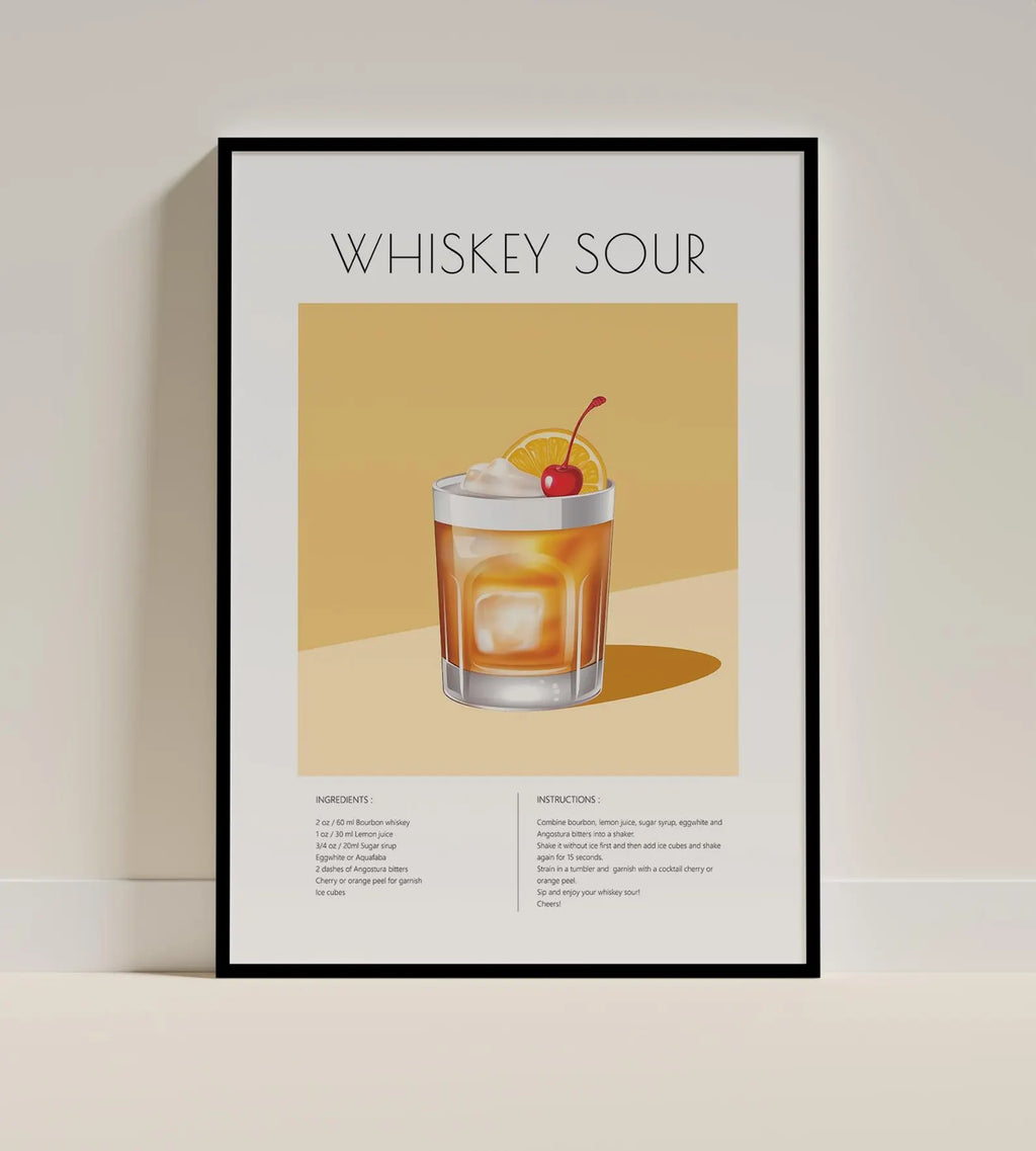 Whiskey Sour Kokteyl Tarifi Posteri