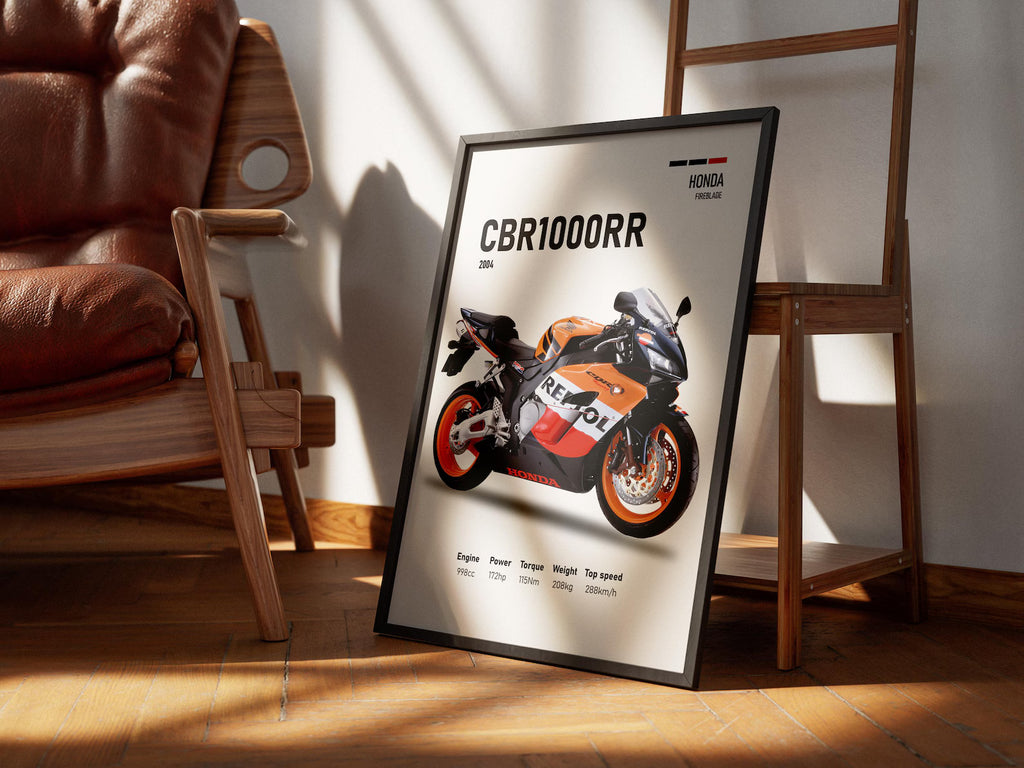 Honda CBR 1000RR Repsol 2004 Poster - Motor Posterleri No.7