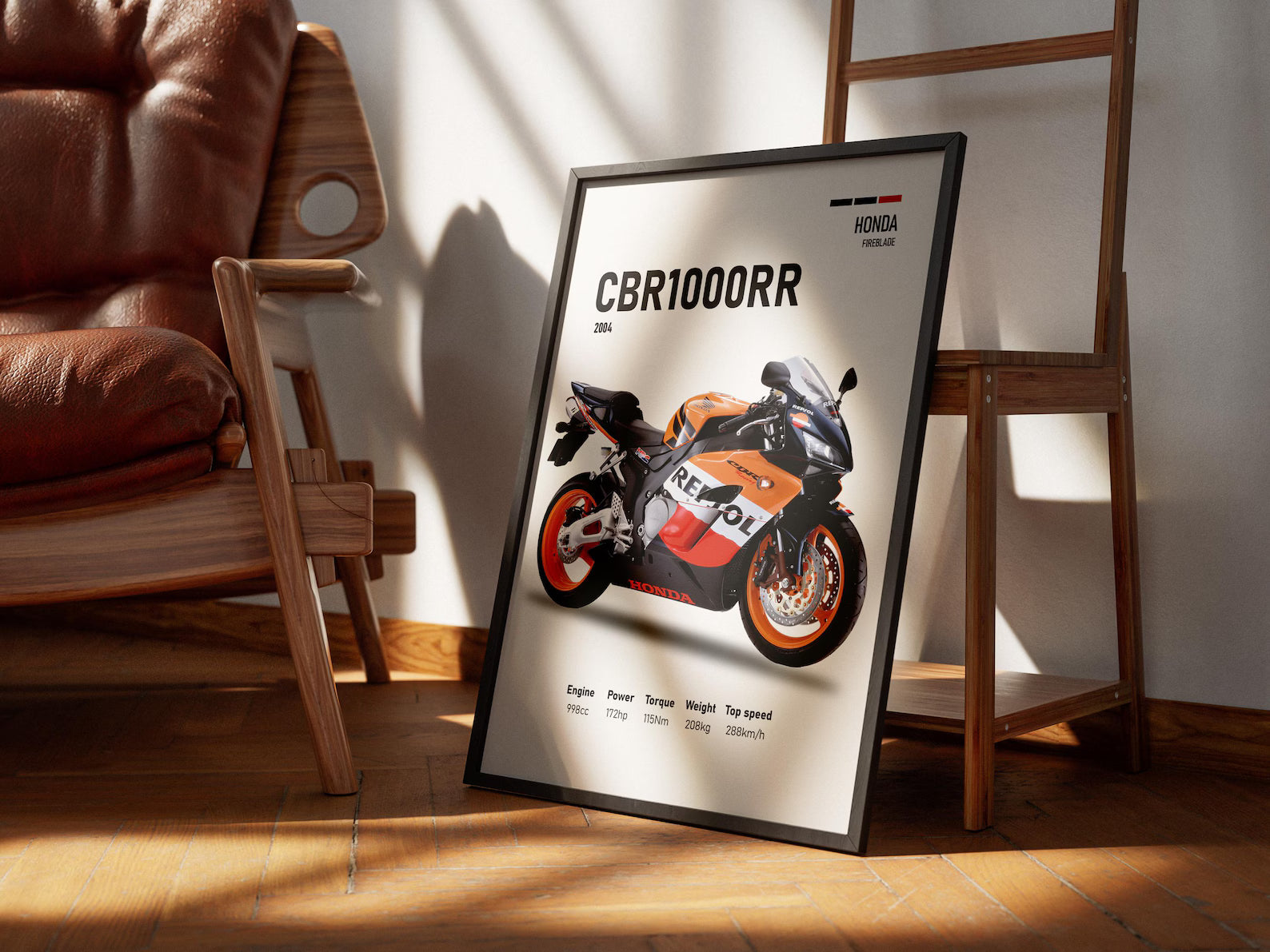 Honda CBR 1000RR Repsol 2004 Poster - Motor Posterleri No.7
