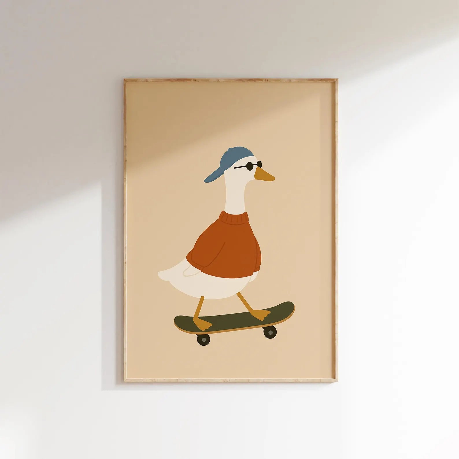 Kaykaycı Ördek Posteri - Hayvan Temalı Posterler No.10