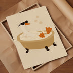 Banyo Yapan Ördek Posteri - Hayvan Temalı Posterler No.6