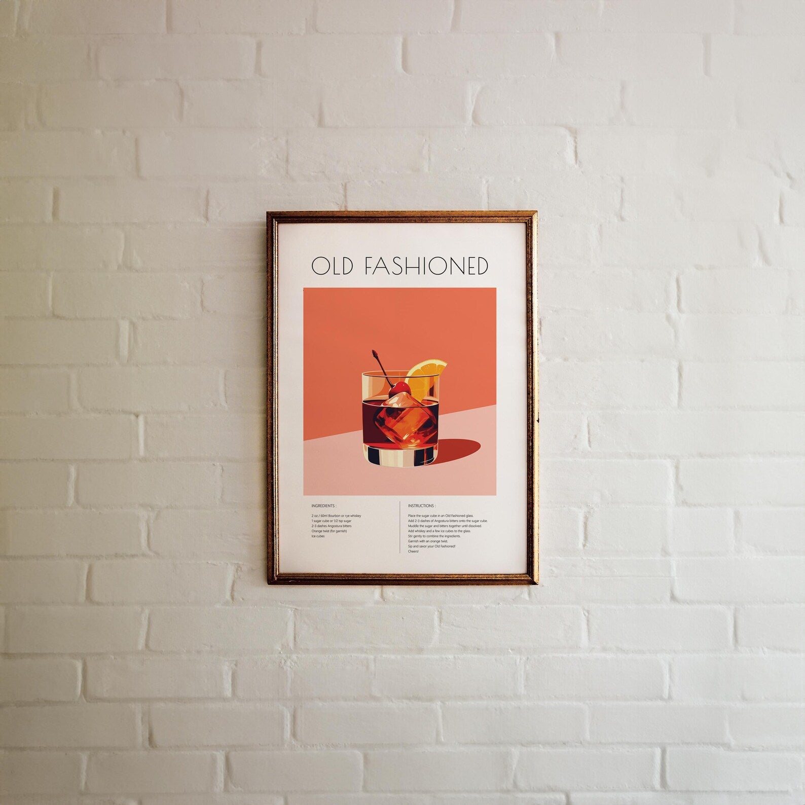 Old Fashioned Kokteyl Tarifi Posteri