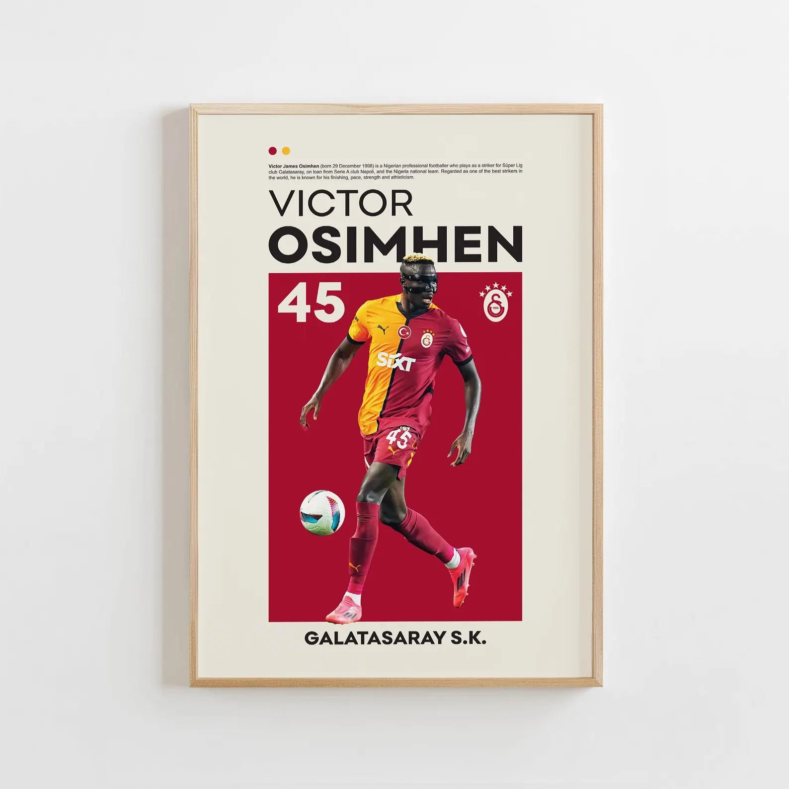 Galatasaray Victor Osimhen Posteri - Futbolcu Posterleri No.3