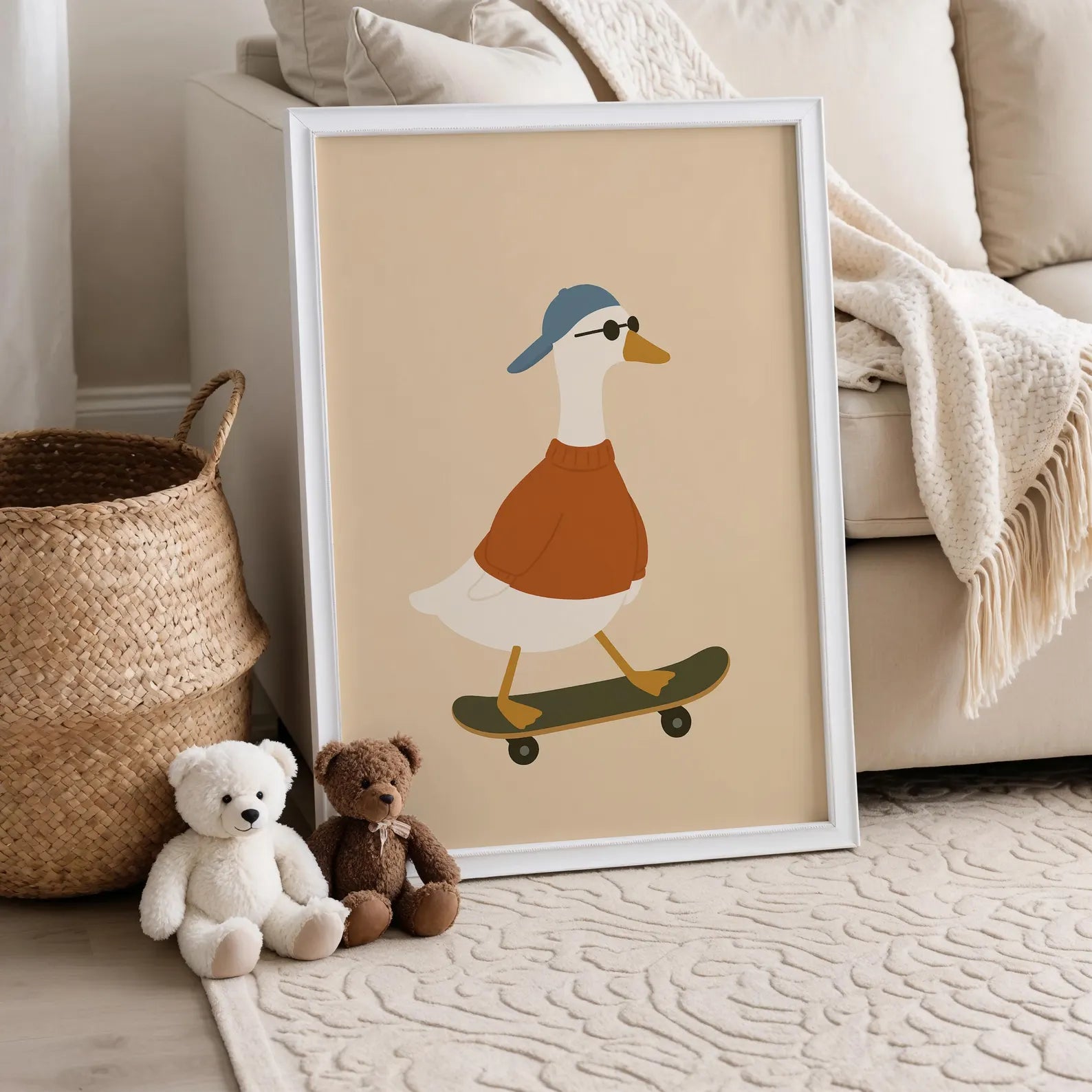 Kaykaycı Ördek Posteri - Hayvan Temalı Posterler No.10