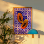 Papaya Meyvesi İllüstrasyon Posteri