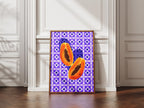 Papaya Meyvesi İllüstrasyon Posteri