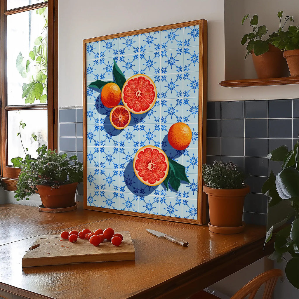 Greyfurt Meyvesi İllüstrasyon Posteri