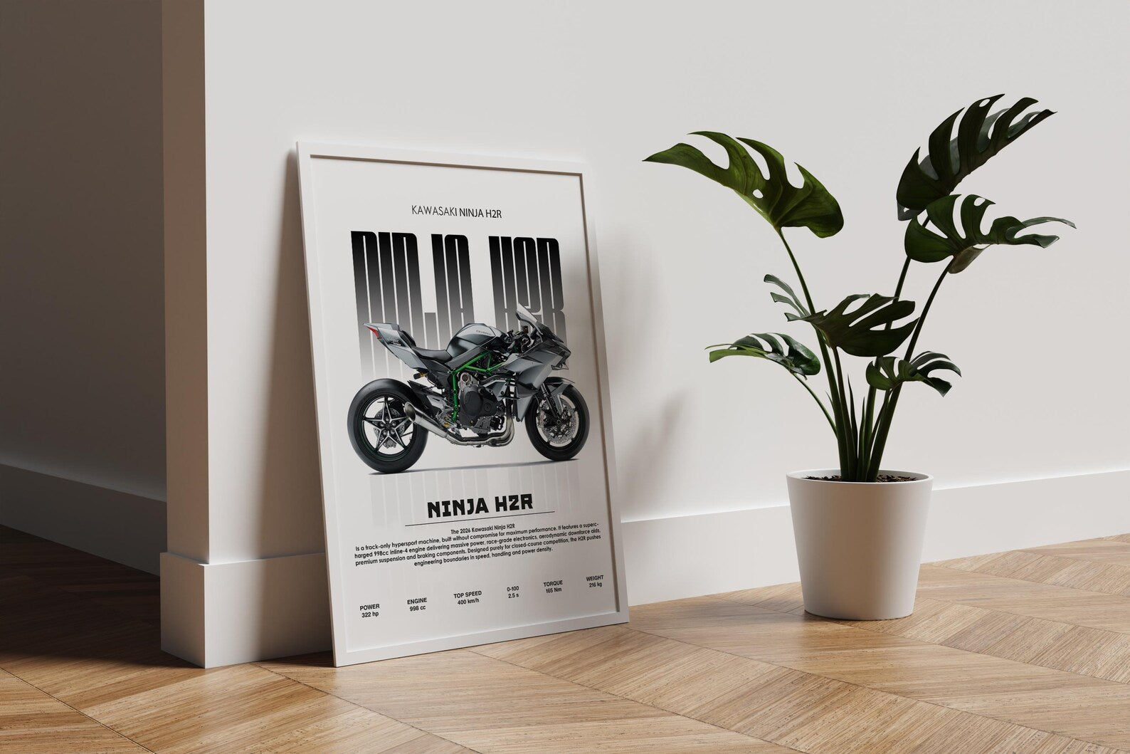 2025 Kawasaki Ninja H2R Poster - Motor Posterleri No.20