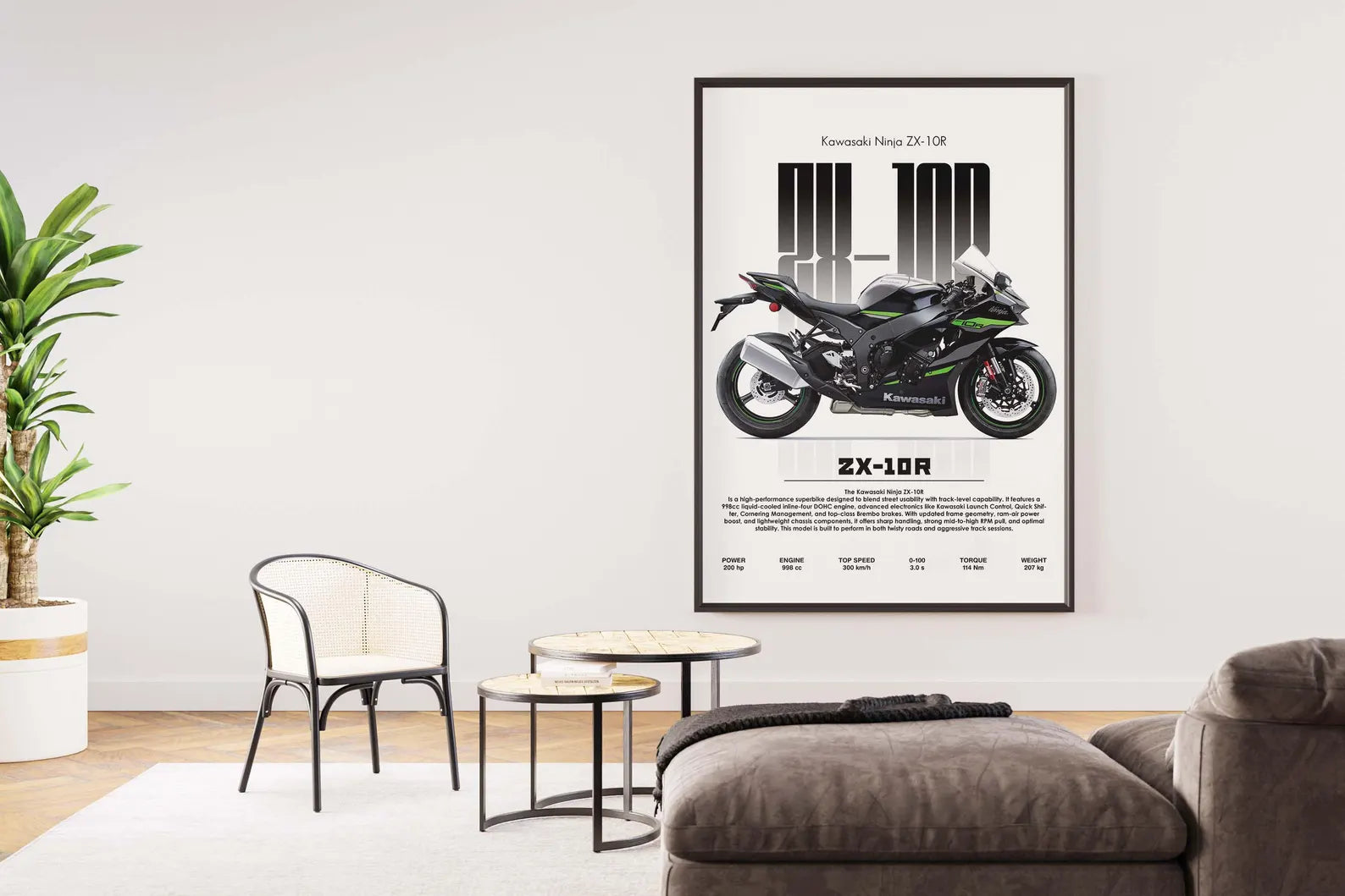 2024 Kawasaki Ninja ZX-10R Poster - Motor Posterleri No.30