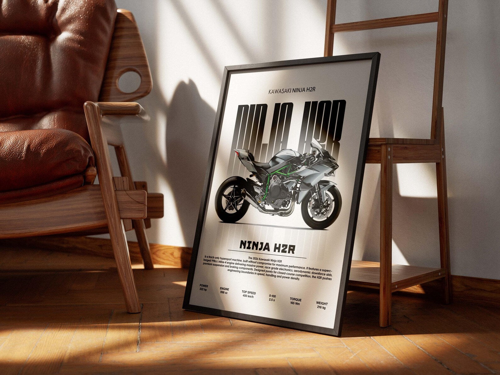 2025 Kawasaki Ninja H2R Poster - Motor Posterleri No.20