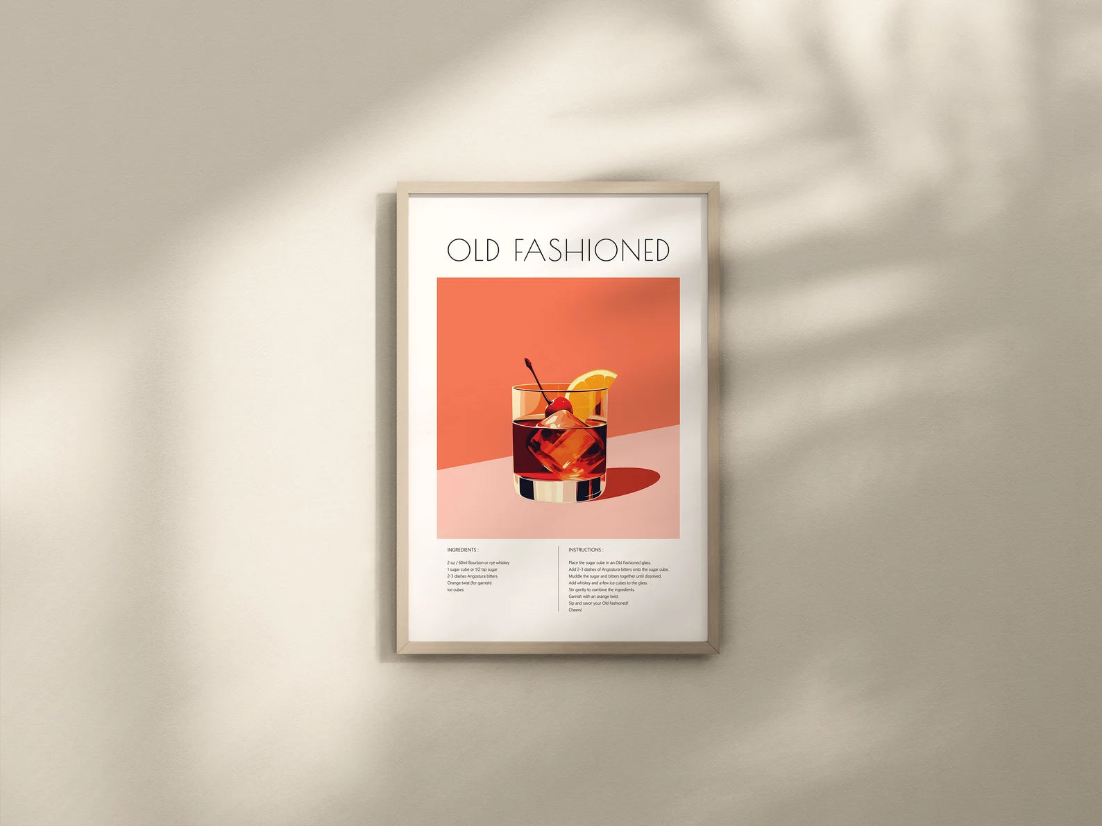Old Fashioned Kokteyl Tarifi Posteri